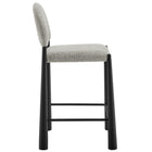 Modway - Hayley Tissu rembourré Tabouret de comptoir - Chameau Noir-Pieds métalliques effilés avec repose-pieds