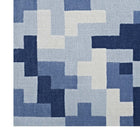 Modway - Andela Mosaïque de blocs imbriqués Tapis de 5 pi l x 8 pi L - Bleu clair et foncé multicolores-Microfibre 100% polyester