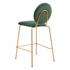 Zuo - Odessa Tabouret de comptoir - Vert/Or - Ensemble de 2-6