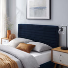Modway - Tranquil Chenal Touffé Tête de lit King/King de Californie, Bleu Minuit-Rembourrage en mousse dense