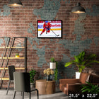 Brendan Gallagher Montreal Canadiens Skating sur toile - Toile encadree - 31" x 22"-Sous licence officielle de la LNH et de l'AJLNH