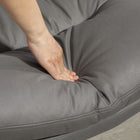 HOMCOM - Chaise de bureau sans accoudoirs à croisillons - gris-Hauteur d’assise réglable avec vérin à gaz de classe 3 fluide