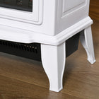 HOMCOM - Foyer électrique 750/1500 W, blanc-Dimension hors tout : 14,4 po l x 9,4 po P x 17,9 po H (36,5 x 24 x 45,5 cm)  