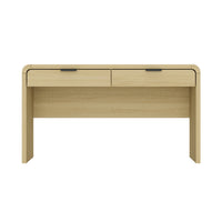 Manhattan Comfort - Bureau moderne Grace 54 po - Chêne naturel et noir-Bureau moderne pour bureau à domicile et bureau de direction
