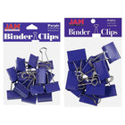 JAM Paper - Assortiment de pinces à baguette colourées - tailles moyenne et grande - pinces violettes - 27 pinces/paquet-Couleur : Violet | Fabriquées en acier trempé pour une prise ultra solide
