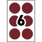 Avery Sceaux juridiques permanents, 1 15/16 po, rouge foncé, paq./60 (2354)-Idéal pour récompenses et certificats