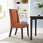 Modway - Baron Tissu Chaise à manger - Orange-Pieds en caoutchouc massif
