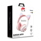 MyBat - Casque Bluetooth Pro Katchy Kitty,  Rose-Avec une distance de fonctionnement allant jusqu'à 10 mètres et une batterie au lithium rechargeable de 400 mAh, il offre environ 7 heures de lecture de musique ou de conversation