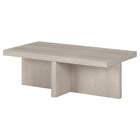 Hudson&Canal - Table basse rectangulaire Elna de 112 cm de largeur, , blanc aulne-Le plateau de table a une capacité de poids de 50 lb