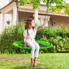 Outsunny - Tente balançoire suspendue pour enfants pour arbre de jardin, nid sensoriel étanche - vert-Fenêtres à moustiquaire pour une ventilation d'air et une vue dégagée 