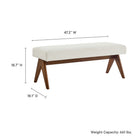 Modway - Lyra 47" Boucle Tapis Banc - Boucle ivoire-47 pouces