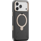 Torras - Coque Ostand Q3 VegSkin pour iPhone 17 Pro Max - Noir-Protection contre les chutes de 10 pi, prête pour l’aventure. Deux fois plus résistant que les exigences de chute de la norme MIL-STD-810H. Protection au-delà des normes militaires. Technologie d’amortissement des chocs ShockMATMC brevetée. Bordure surélevée autour de l’appareil photo et rebord d’écran.