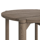Modway - Eleni Rond 35 po Terrasse extérieure Bois teck Bar Table - Teck gris usé-7