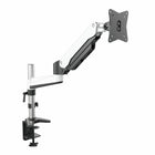 ShoppingAll - Support de moniteur LCD entièrement réglable à ressort à gaz, Blanc-Le ressort à gaz permet de régler sans effort la tension de votre moniteur. Le bras réglable peut s'incliner de +85° à -90°, pivoter de ±90° et effectuer une rotation de 360°.