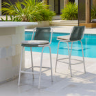 Zuo - Luft Tabouret de bar - Blanc/Vert - Ensemble de 2-Assemblage requis