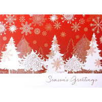 Mill Brook Studio - Cartes de souhaits Noël / Enveloppes - 5-3/8 po x 7-3/4 po - Souhaits de la Saison: Arbres - Paquet de 18-Cartes de souhaits qualité boutique