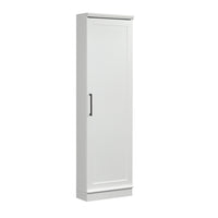 Sauder - Meuble d'angle HomePlus - Blanc doux-Gain de place: Configuration peu encombrante conçue pour s'intégrer dans un coin. La porte réversible s'ouvre à gauche ou à droite pour une solution de rangement adaptable