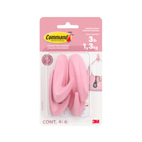 Command - Ensemble de crochets moyens Série Designer, motif - Fleur - 4 crochets, 6 bandes-Comprend: 4 crochets, 6 bandes de taille moyenne; chaque crochet supporte 3 lb (1,36 kg)