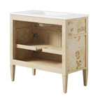 Modway - Elysian 36" Vanette de salle de bain - Burl blanc-Placage en bois de burl