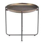Zuo - Bronson Table d’appoint - Bronze-Dessus rond en acier peint offrant durabilité et allure moderne