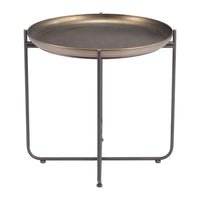 Zuo - Bronson Table d’appoint - Bronze-Dessus rond en acier peint offrant durabilité et allure moderne