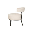 Brassex - Chaise d'appoint 958273 Caden - crème-Pieds évasés avec finition en poudre