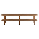 Modway - Torus Ovale Bois Meuble TV, Noyer-Assemblée requise