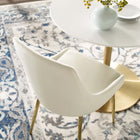 Modway - Viscount Performance Velvet Chaises de salle à manger Ensemble de 2 - Ivoire d’or-Rembourrage en mousse dense