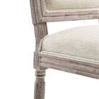 Modway - Court Tissu rembourré Fauteuil d’appoint de salle à manger Ensemble de 2 - Beige-9