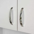 HOMCOM - Armoire de cuisine autoportante avec deux portes - blanc-Fabriqué en panneau de particules de qualité supérieure pour la durabilité et la stabilité 