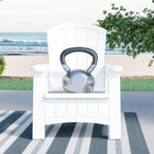 Suncast - Chaise Adirondack avec rangement - Blanc-Facile à nettoyer et à entretenir.