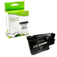 fuzion - Cartouche d'encre compatible Brother LC506XLK - Haut Rendement - Noir-Noir