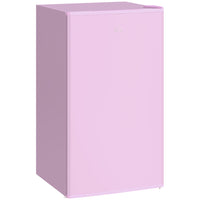 HOMCOM - Mini réfrigérateur avec congélateur et porte réversible - rose-Combine réfrigérateur et congélateur avec une capacité de 3,2 pi³ pour divers rangements alimentaires 