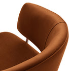 Modway - Nella Rembourré Performance Velvet Chaise à manger Ensemble de 2 - Rouille Argent-10