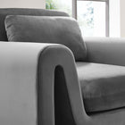 Modway - Waverly Performance Velvet Fauteuil - Gris-Rembourrage en mousse dense