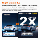 Vantrue - Caméra embarquée N4 Pro S 4K à 3 canaux 4K 1080P 2,5K avant, intérieur et arrière avec carte SD de 64 Go-Mode optimisé concentrant puissance enregistrement sur la route pour prolonger durée enregistrement et réduire température