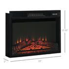 HOMCOM - Insert de foyer électrique 1400 W avec flammes réalistes, noir-Le radiateur de 1400 W fournit un chauffage de zone supplémentaire jusqu'à 161 à 215 pieds carrés 