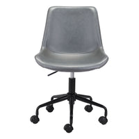 Zuo - Byron Chaise de bureau - Gris-Moelleux et durable pour un confort quotidien exceptionnel