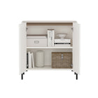Manhattan Comfort - Buffet d’appoint moderne Abbey 31,5 po - Érable et blanc cassé-Garantie limitée du fabricant de 30 jours