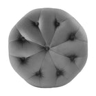 Modway - Amour Ronde à boutons touffés Performance Velvet Ottoman - Gris-Capacité de poids de l’ottoman : 500 lbs