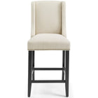 Modway - Baron Tissu rembourré Tabouret de comptoir - Beige - Ensemble de 2-Tissu polyester doux pour tissu