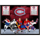 Montreal Canadiens collage de 5 joueurs With Laser Cut-Out Alumni - Impression encadree - 34" x 24"-Qualité supérieure - funinn