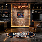 Leon Draisaitl Connor McDavid and Darnell Nurse and Ryan Nugent-Hopkins Oilers Celebration-H - Toile encadree - 31" x 22"-Sous licence officielle de la LNH et de l'AJLNH