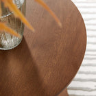 Modway - Lina Bois rond Table d’appoint - Noyer-Base à piédestal effilé