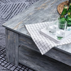 HOMCOM - Table basse moderne à 2 niveaux avec étagère - aspect bois-Matériau : panneau de particules de grade E1