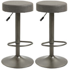 HOMCOM - Tabourets de bar modernes pivotants et réglables - gris foncé - paquet de 2-Lot de 2 tabourets hauts, idéal pour ajouter du style à vos espaces 
