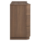 Modway - Mirae 6 tiroirs Commode incurvée, Chêne brun brossé-6