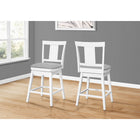 Monarch Specialties - 1233 Tabouret De Bar - 39"H Comptoir/Pivotant/Blanc - Paquet de 2-2