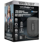 Volkano Série Gemini Single Haut-Parleur Bluetooth Vraiment Sans Fil Gris-Dimensions du produit : 73,4 × 73,4 × 95,5 mm