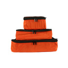 TUCCI Italy - Ensemble de cube de voyage 3 pièces - orange brûlé-Ensemble de cube d’emballage 3 pièces - petits, moyens, grands cubes pour un emballage organisé